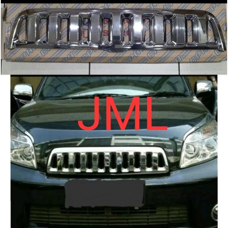 Grill depan chrome Rush/Terios lama 2007 - 2011.
