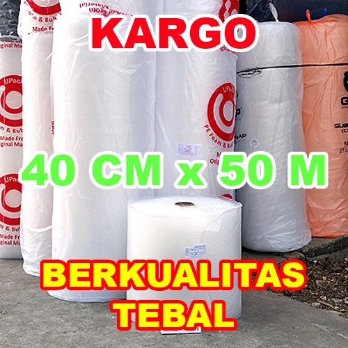 

BUBBLE WRAP ROLL 40 CM KARGO TEBAL 40 CM x 50 M BUBBLE WRAP ECER 1/3 ROLL MULIAPACK UPACK BUBBLEWRAP