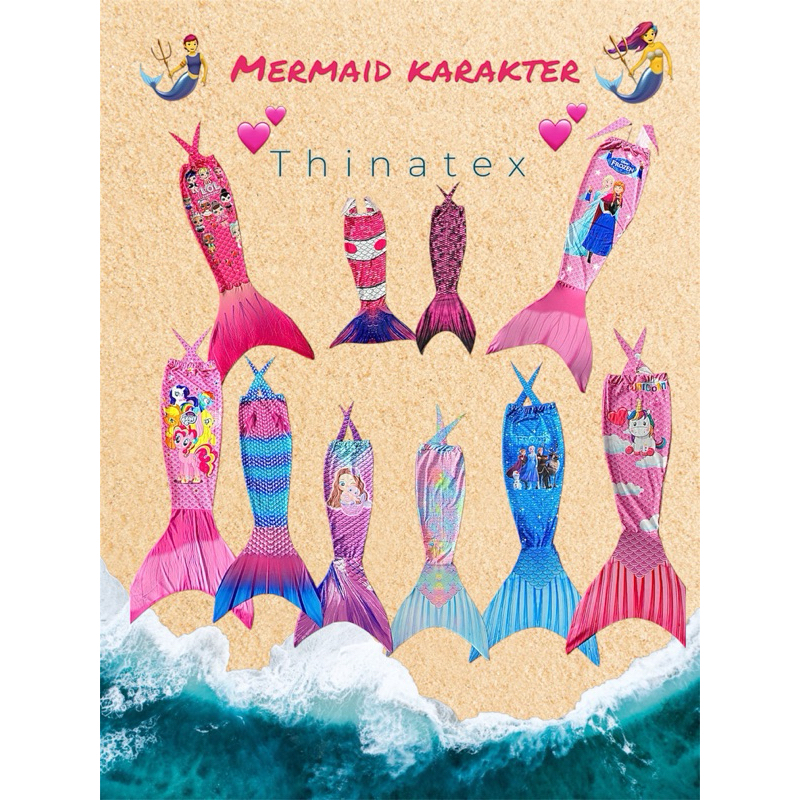 Kostum mermaid//baju mermaid/mermaid aril.baju renang mermaid Nemo aril/mermaid ricis..mermaid dewas