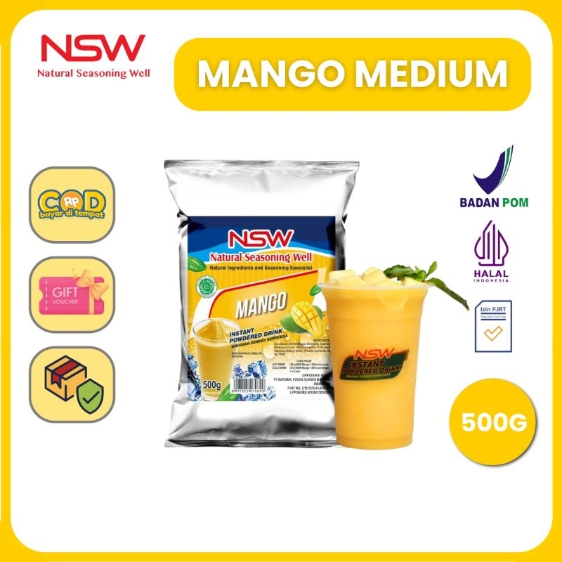 

NSW Powder Drink Rasa Mango MEDIUM 400 gr/ 13 gelas