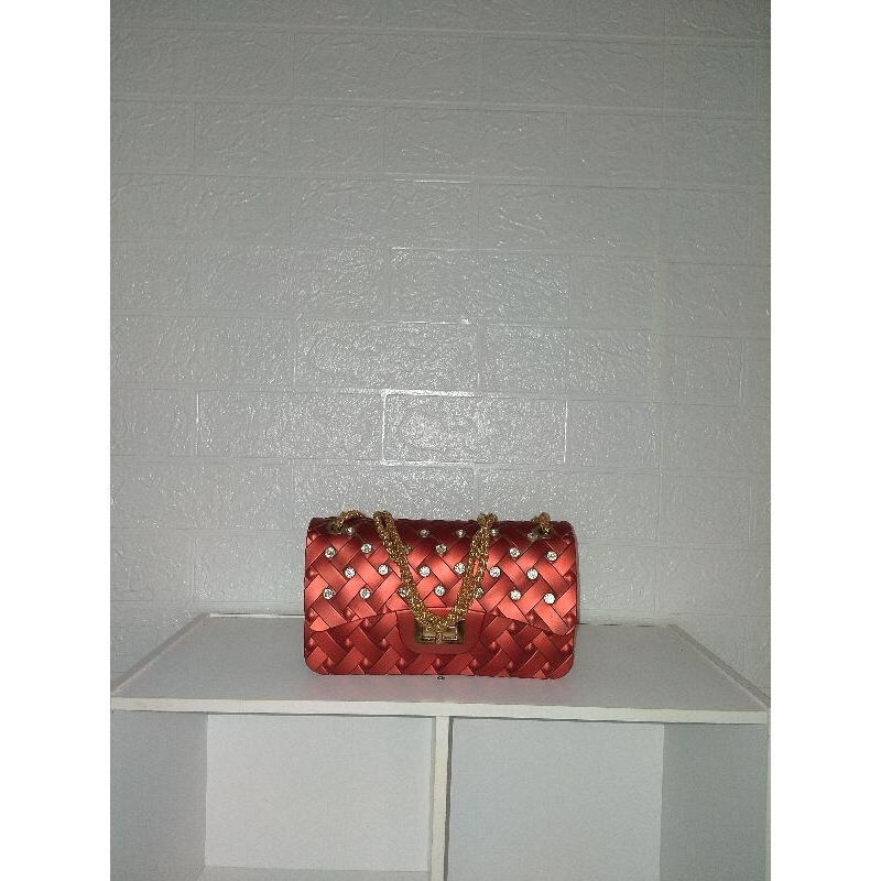 TAS PESTA PL WARNA MERAH MARON