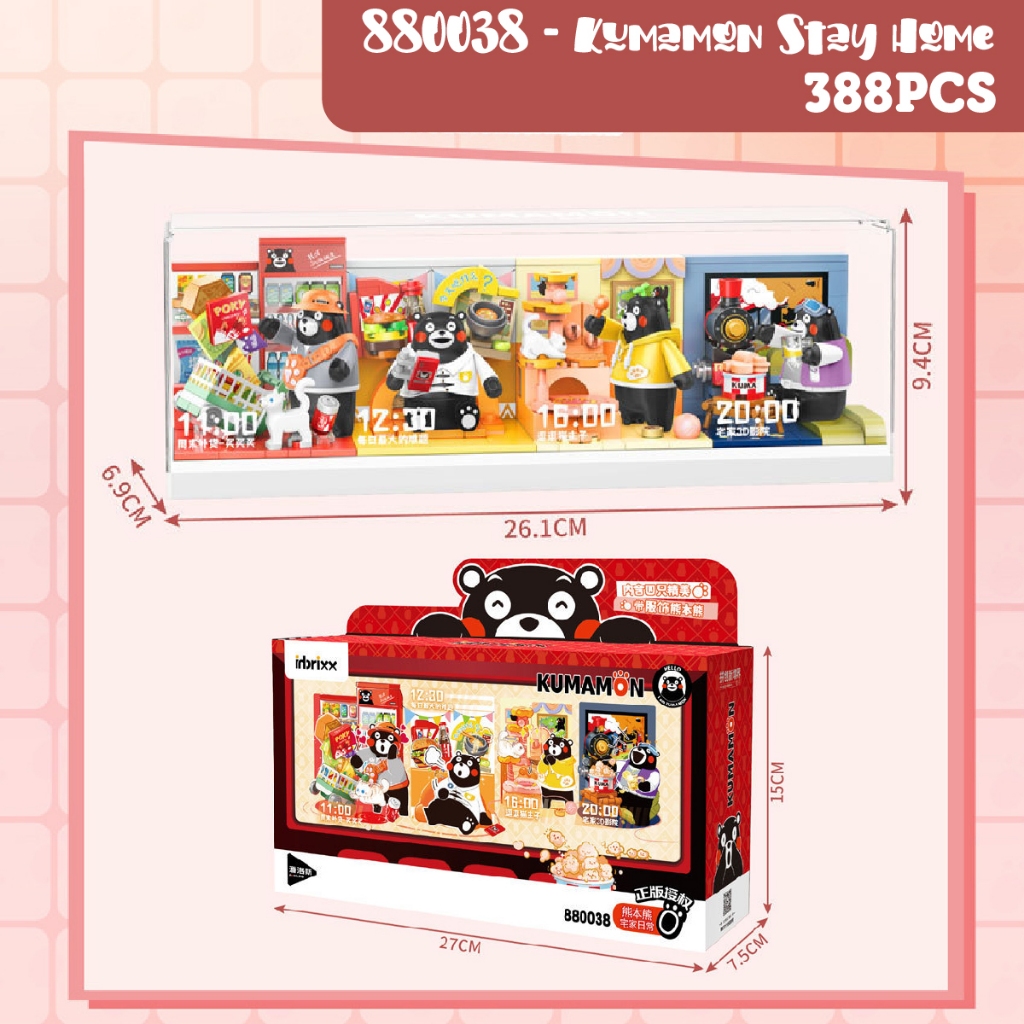 FunBlok - Bricks Panlos Kumamon Bear balok susun keseharian beruang