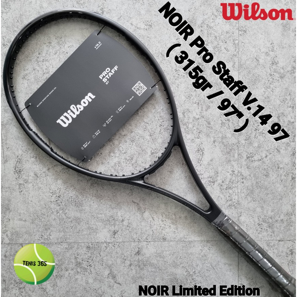 Raket Tenis Wilson NOIR Pro Staff 97 V14 315G ( BLACK Edition )