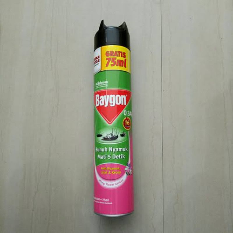 BAYGON Anti Nyamuk Lalat Kecoa Flower Garden 600ml / Baygon Flower Garden / Semprotan Serangga
