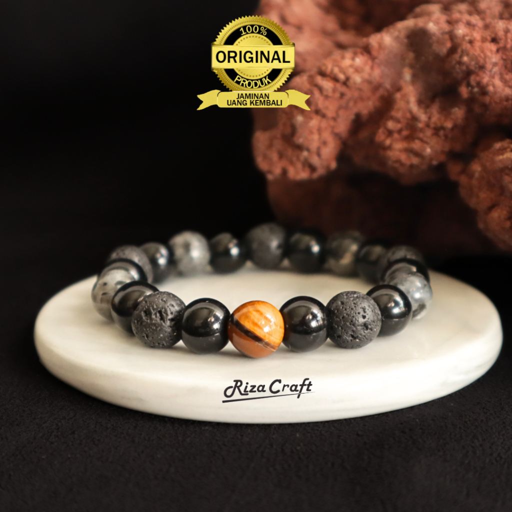 ARJUNA BRACELET Gelang Aesthetic Pria Wanita Cowok Cewek Keren Batu Akik Alam ASLI ORIGINAL