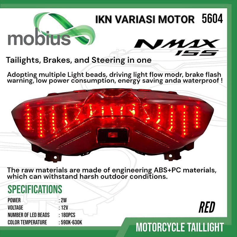 NEW LAMPU BELAKANG LED NMAX 155 2020/LAMPU STOPLAMP LED NMAX NEW 2020 MOBIUS