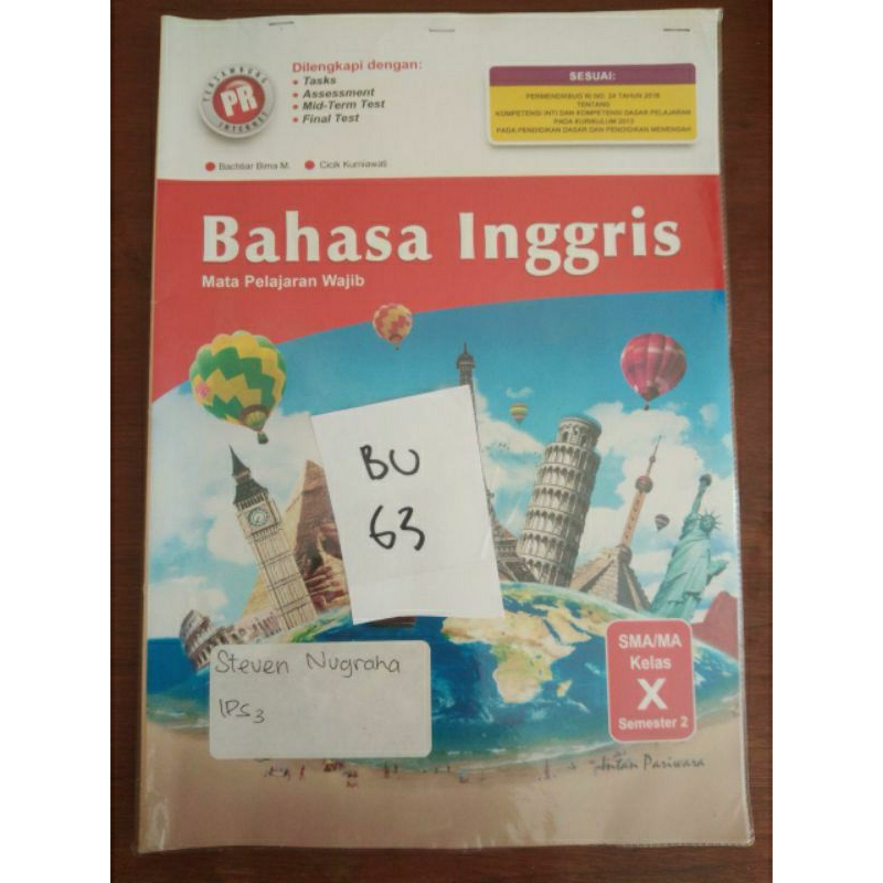 

BAHASA INGGRIS UNTUK SMA/MA KELAS X SEMESTER 2(BU63)