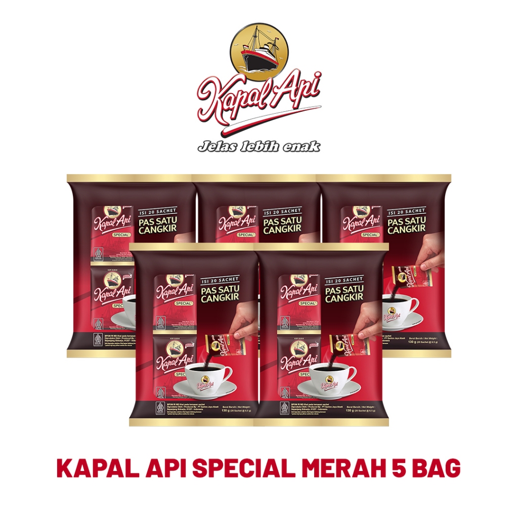 

KAPAL API Special Merah 5 Bag (20 x 6 gr)