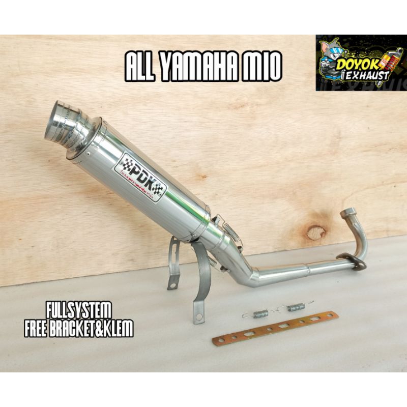 knalpot racing PDK untuk motor YAMAHA MIO ALL VARIAN/TYPE. Mio sporty/smille. Mio Soul GT. Mio M3. M