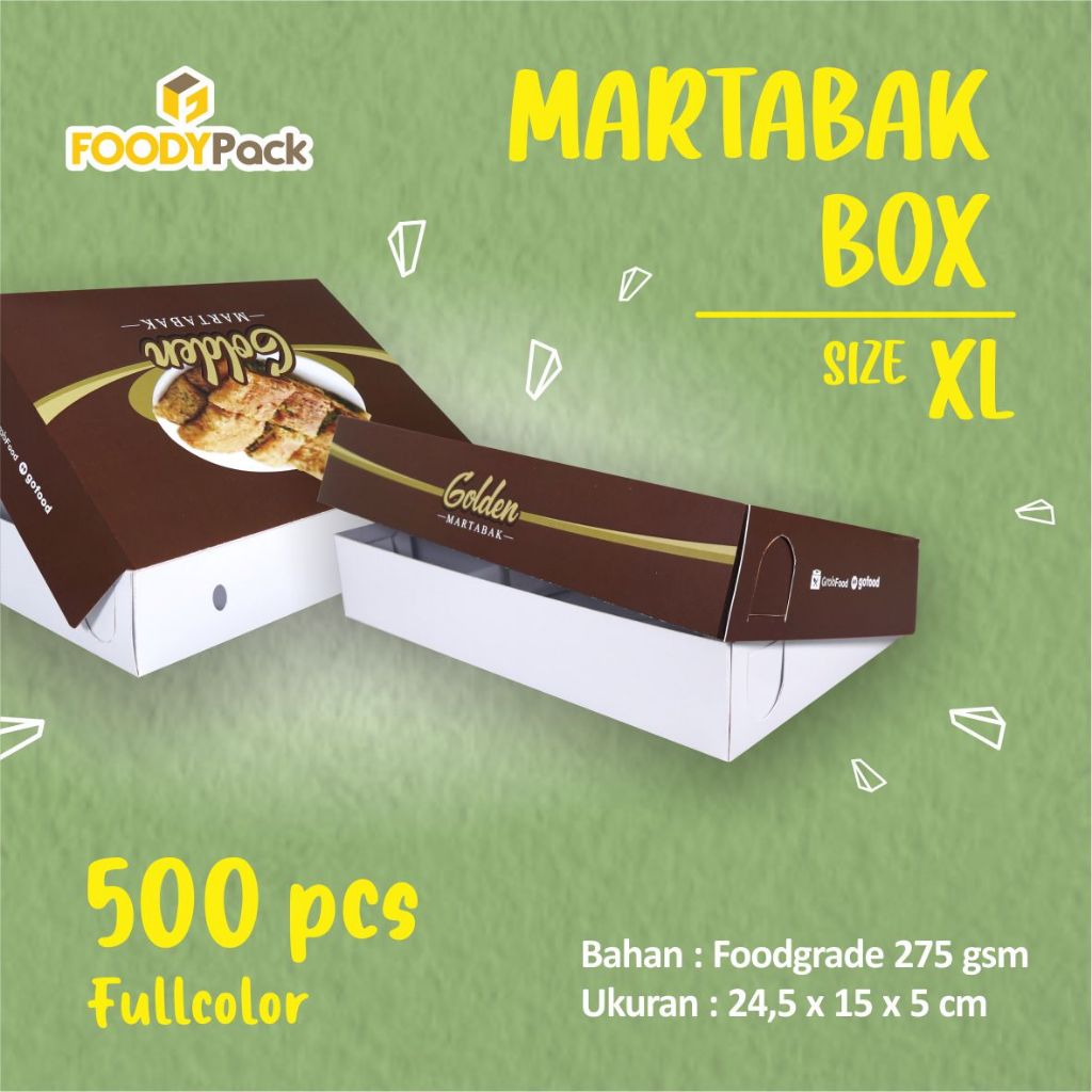 [Custom Martabak box foodgrade-XL Fullcolor]  Dus Makanan | Kemasan | Paper | Cetak Packaging | Kota