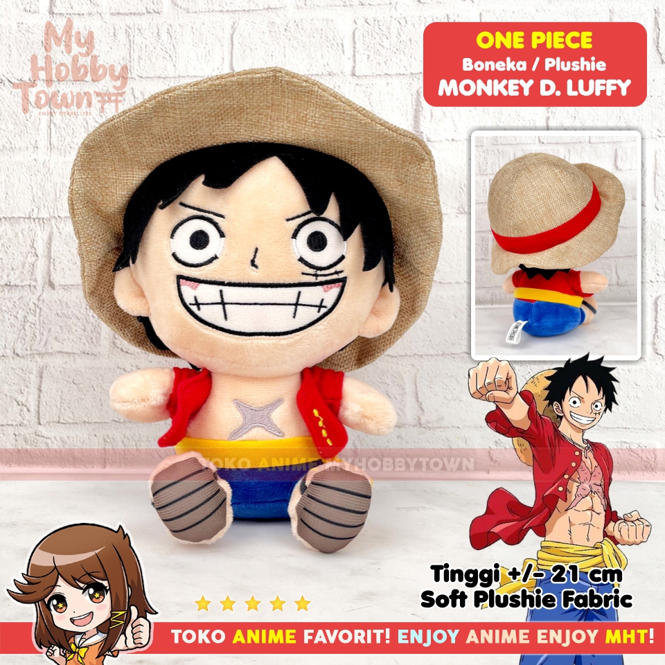 Boneka Anime Karakter ONE PIECE Monkey D Luffy Plushie Doll