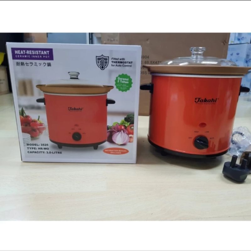 TAKAHI SLOW COOKER 3L 3525 CROCKERY POT