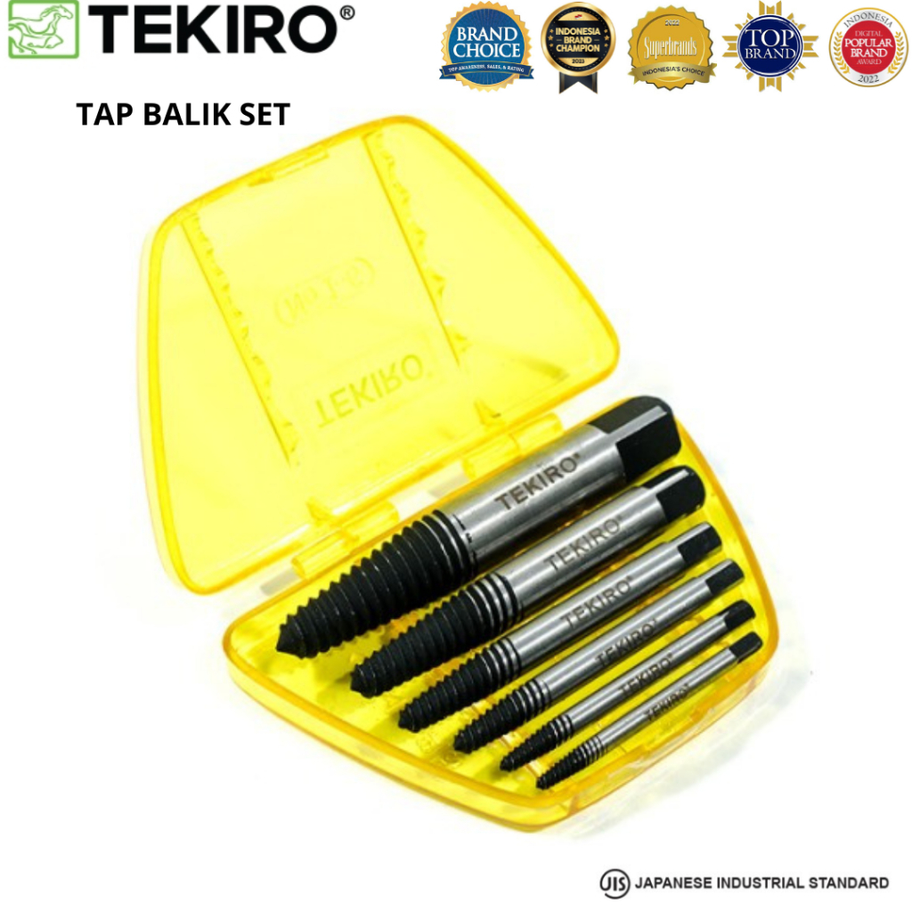 Tekiro Screwdriver Extractor Set / Tap Balik 6 pc Murah / Tap Balik Set 6 Pcs