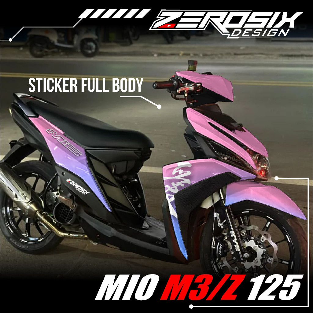 Sticker Motor Yamaha Mio M3 Full Body - Stiker Skotlet Decal Striping Mio M3 Z Terbaru Kanji Japan