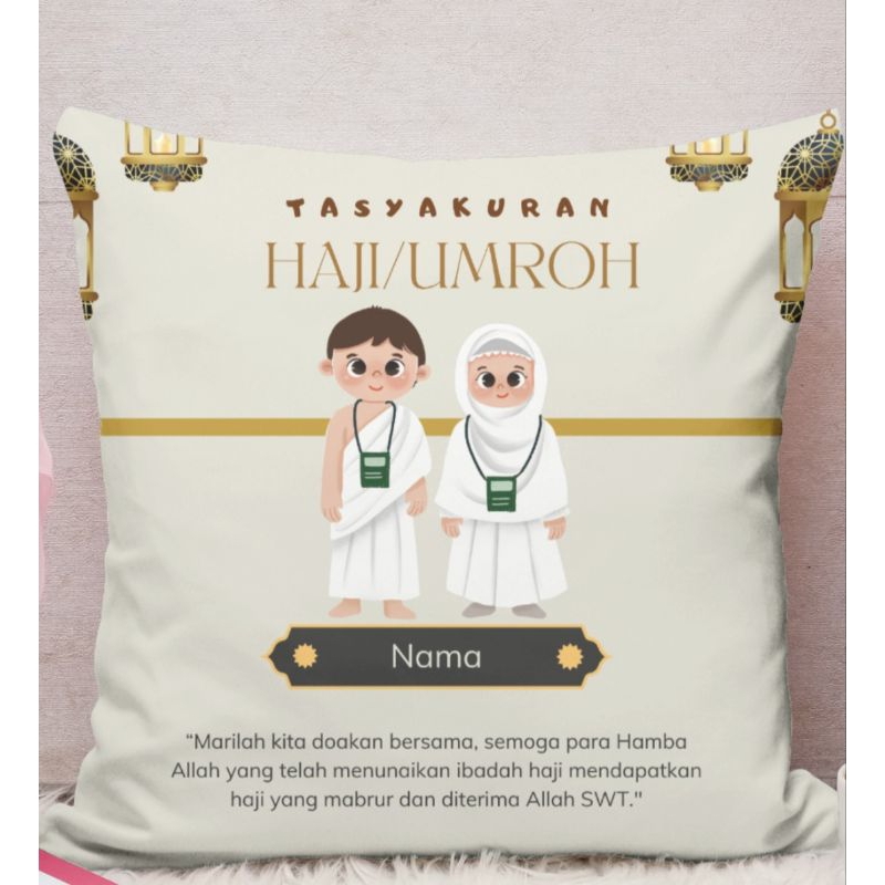 Souvenir Umroh Haji Bantal Custom, Souvenir Umroh, Souvenir Haji, Oleh-oleh Umroh, Oleh-oleh Haji