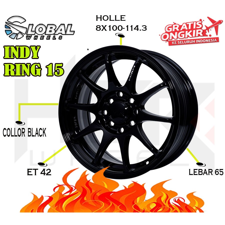 Velg Mobil HSR Indy Ring 15 Buat Jazz Brio Calya Vios Mobilio Avanza Yaris