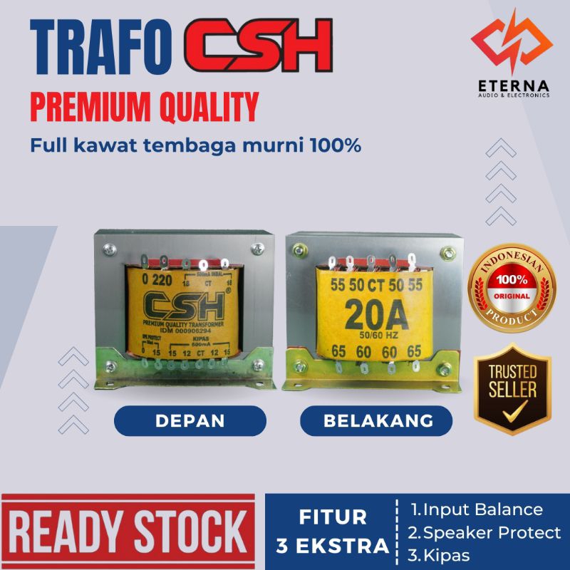 TRAFO CSH PREMIUM QUALITY Kotak 20A CT 65V - 100% TEMBAGA MURNI