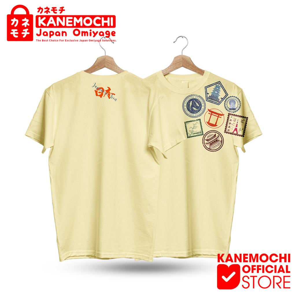 KANEMOCHI T-SHIRT / KAOS LUXURY MOTIF JAPAN KITTE (CREAM) High Motif Nyaman Pria Sablon Kaos Distro-