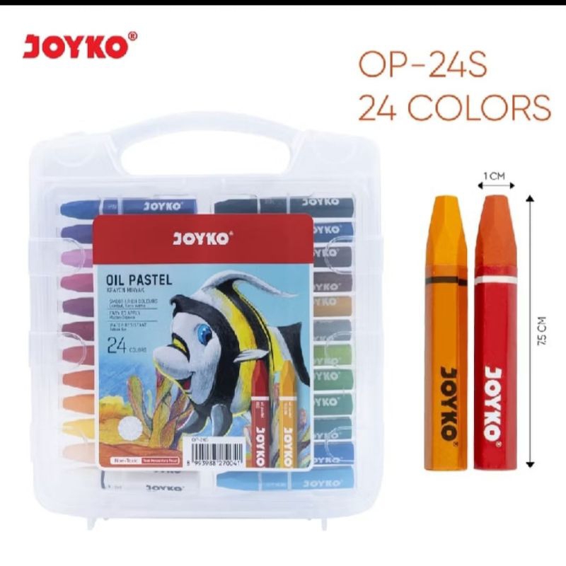 

Oil Pastel Joyko OP-24S Isi 24 Warna / Krayon Minyak / Crayon