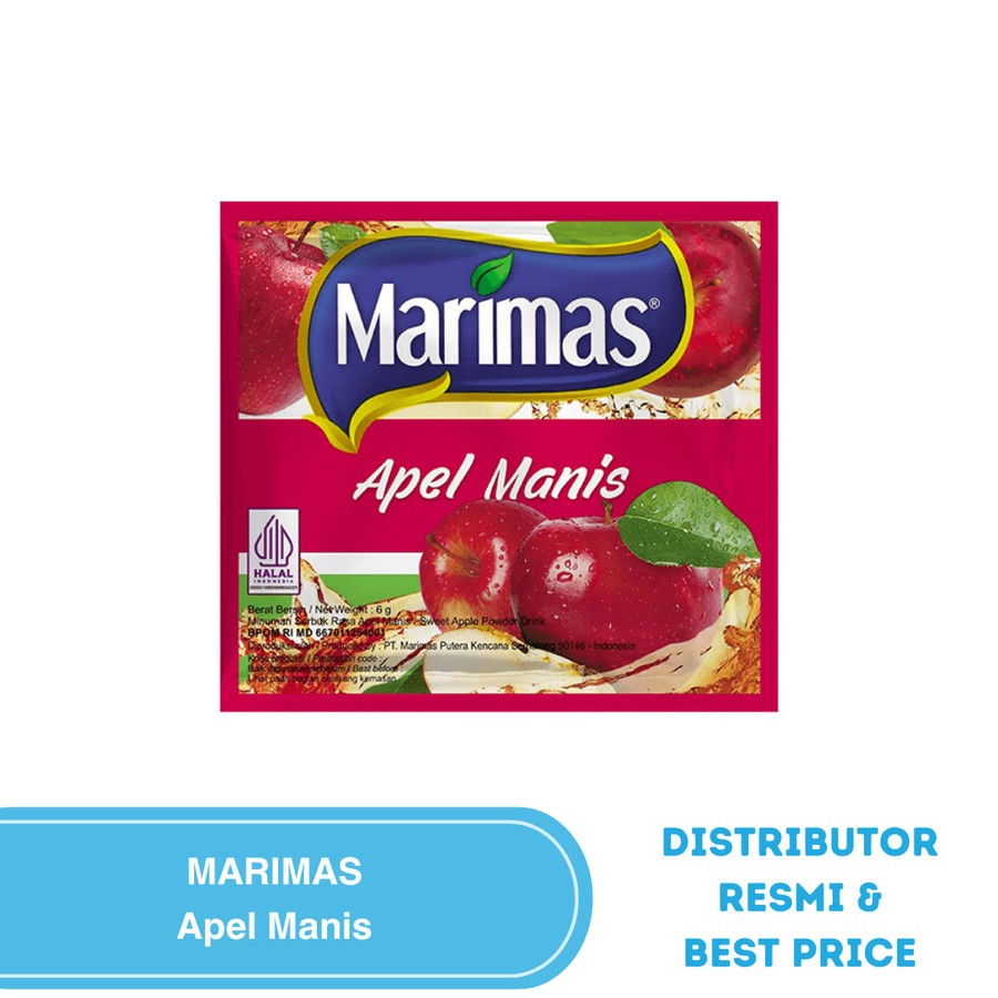 

MARIMAS Aneka Rasa Minuman Serbuk Instan Powder Bubuk Rasa Buah Sachet Renceng Bal Dus All Varian - Apel Manis, Sachet