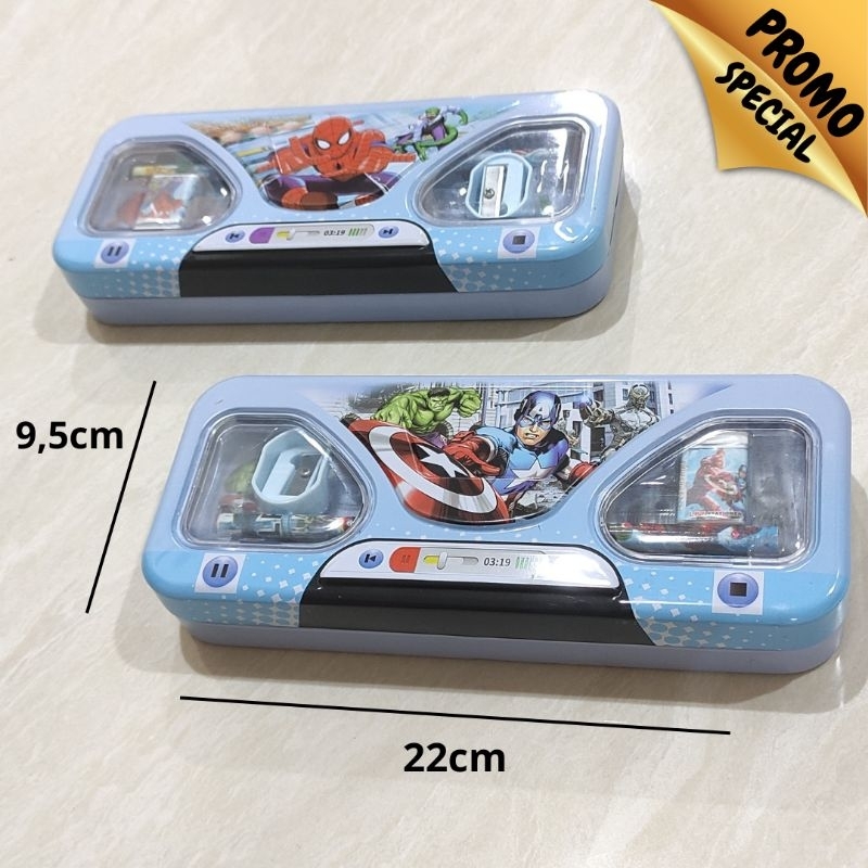 

TEMPAT PENSIL KALENG 2IN1