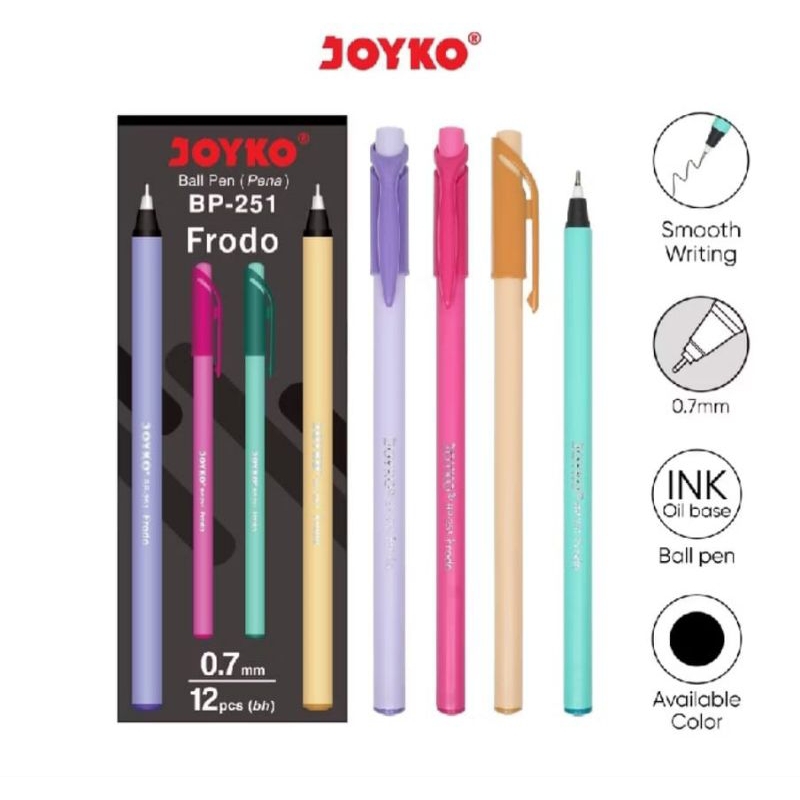 

Pulpen Pena JOYKO BP-251 FRODO 0.7 mm 1 PACK isi 12 pcs