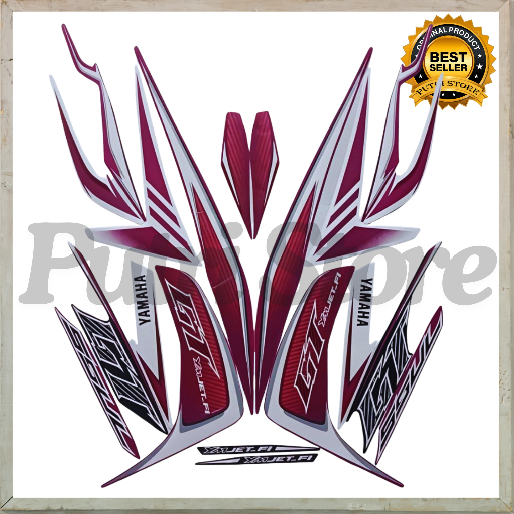 Stiker Striping Mio Soul GT 2013 Ungu Putih List Stiker Standar Mio Soul GT 2013 Terbaik