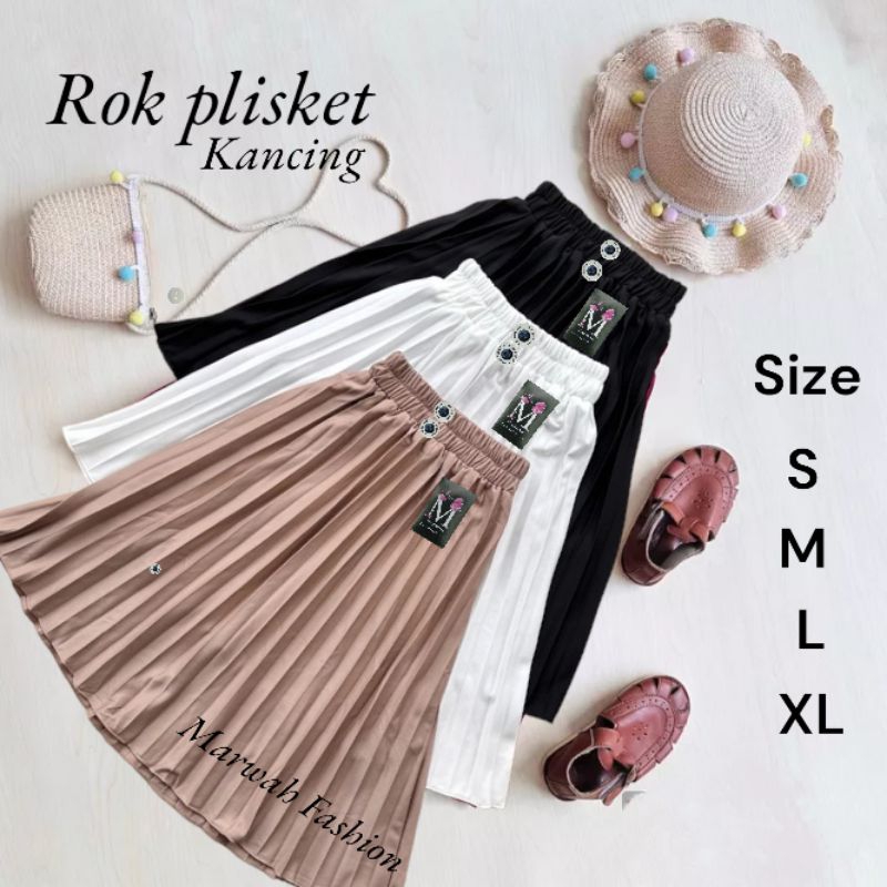 ROK PLISKET KANCING ANAK PEREMPUAN 4-14 TAHUN / ROK HAYGET PLISKET  / ROK MUSLIM ANAK / ROK anak rem