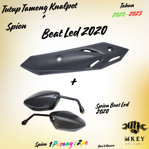 Tutup Pelindung Tameng Knalpot Beat Led 2020 Plus Spion Beat Led 2020 Original Standar