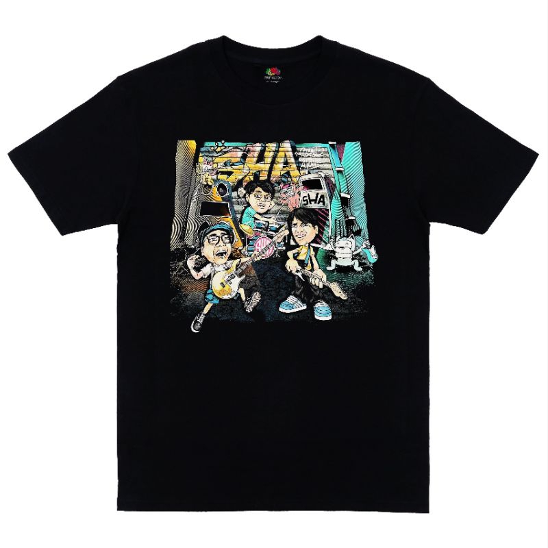 SHA - Kaos band stand here alone - Tshirt black new merchandise/Tshirt band stand here alone vokalis