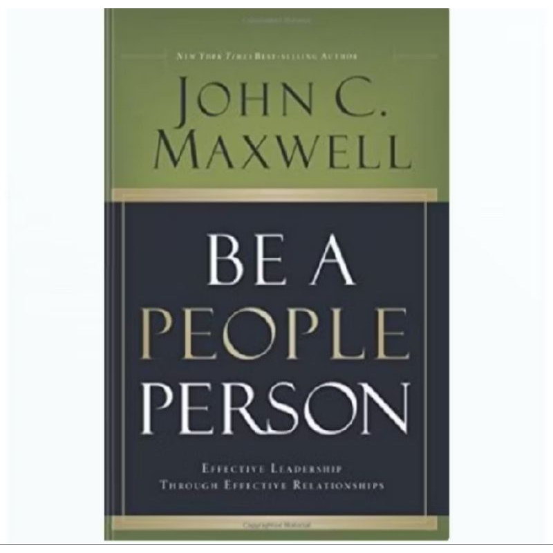 

BUKU JOHN C. MAXWELL BE A PEOPLE PERSON