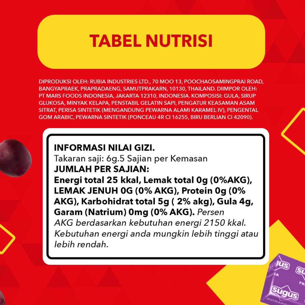 

QH Sugus Stick Blackcurrant 30g X10 Nostalgia Candy