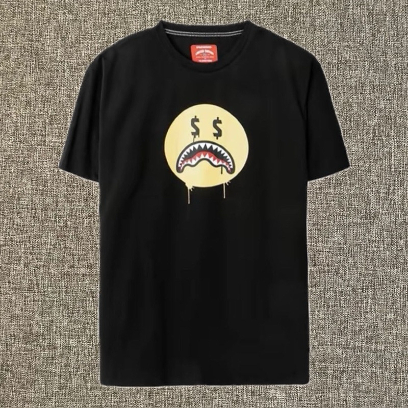 Sprayground Shark Mouth Tee Black Original / Baju Kaos Sprayground Authentic