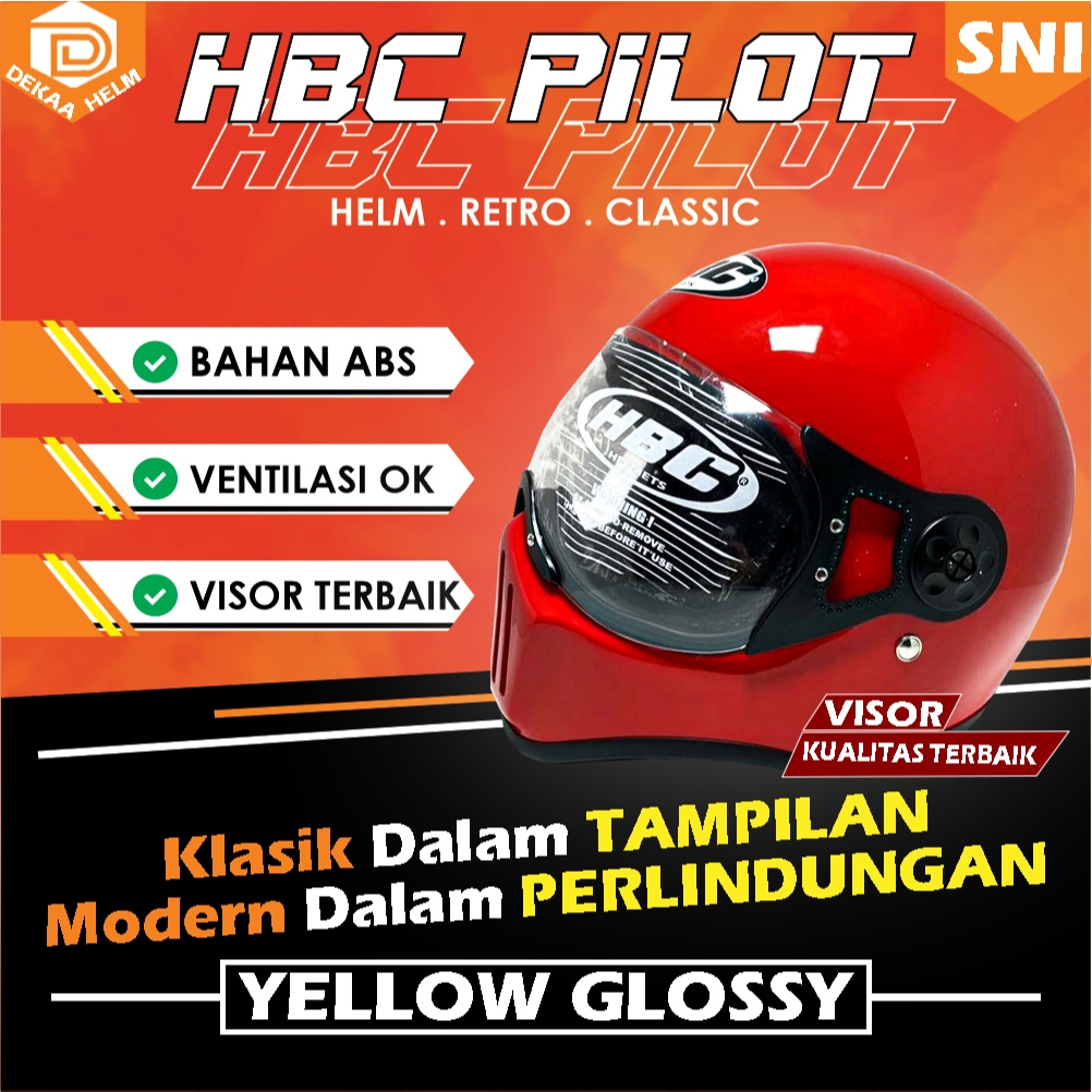 HELM HELEM HLEM HLM HELMET MOTOR CAKIL HBC PILOT RETRO CLASSIC KLASIK MURAH TERBARU BERKUALITAS KERE