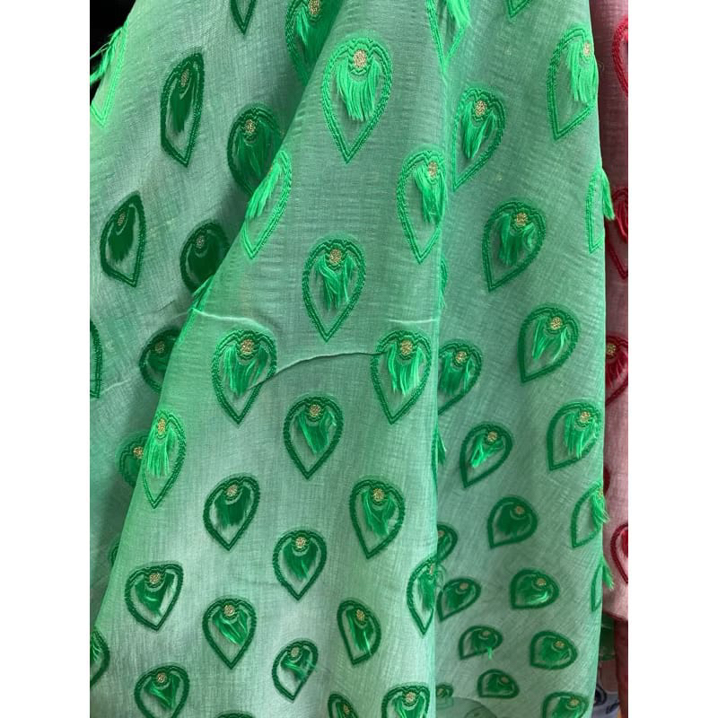 Bahan kain sifon motif bulu/sifon polos motif