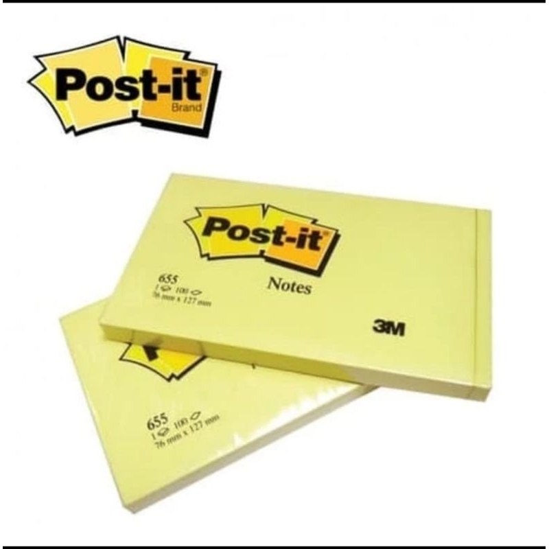 

Sticky Note Post it 3M 655 Yellow 1 Pad (100 lembar)