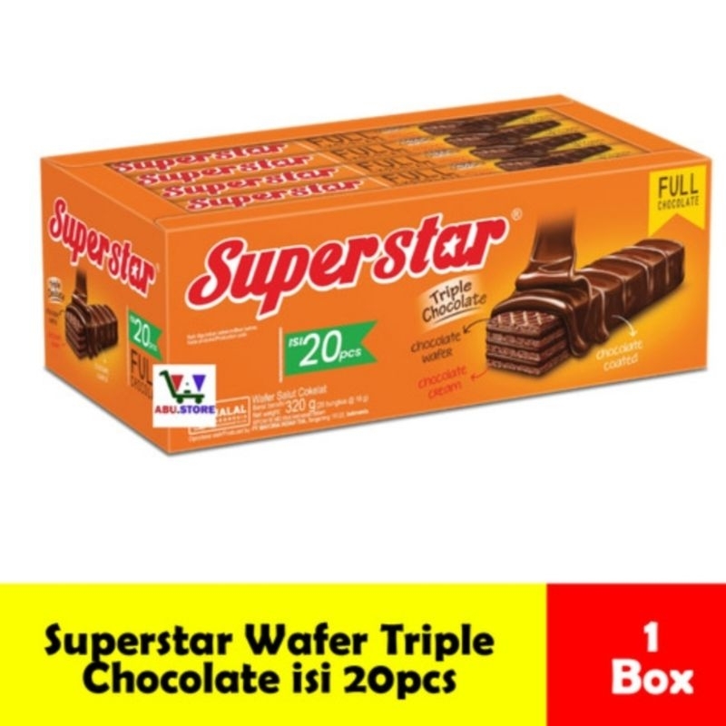 

Superstar Wafer Triple Chocolate Box 20pcs