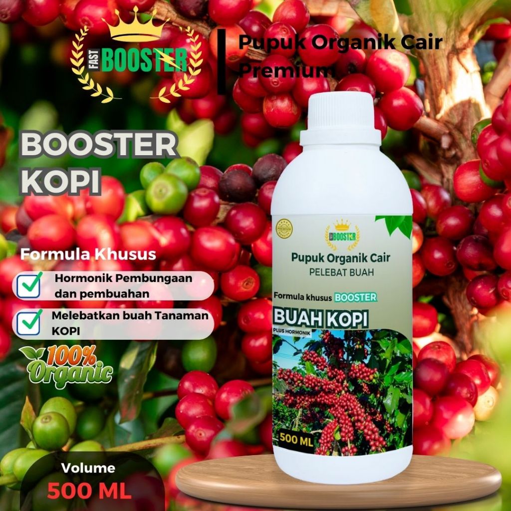 Pupuk Organik Cair Kopi 500ml Booster pelebat buah kopi organik murni fermentasi organik