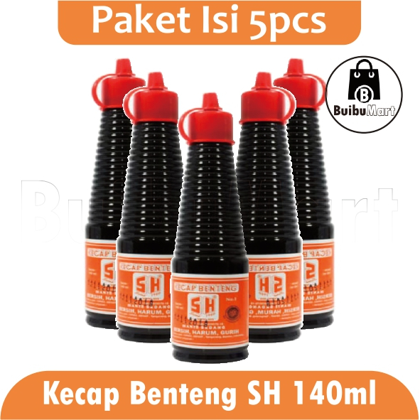 

[ Paket Isi 5 ] SH Benteng Kecap Manis Kemasan Botol 140ml