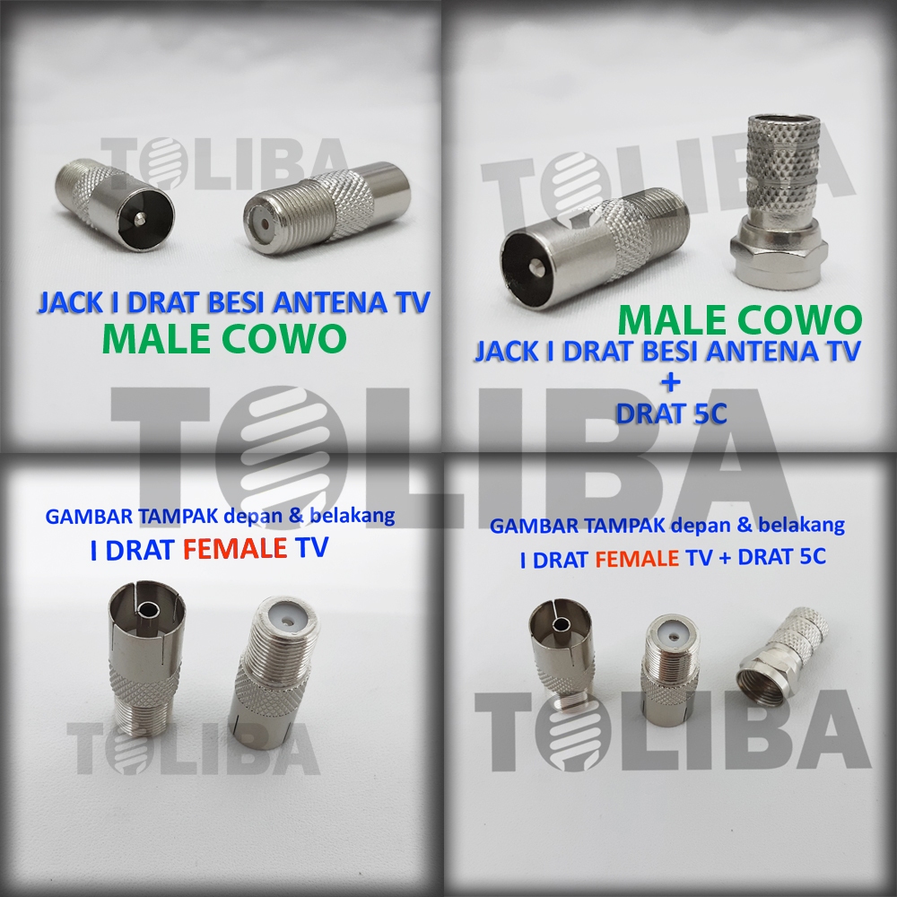 jack I antena tv male / konektor i drat besi RG6 / colokan tv I besi / jack I antena tv female / col