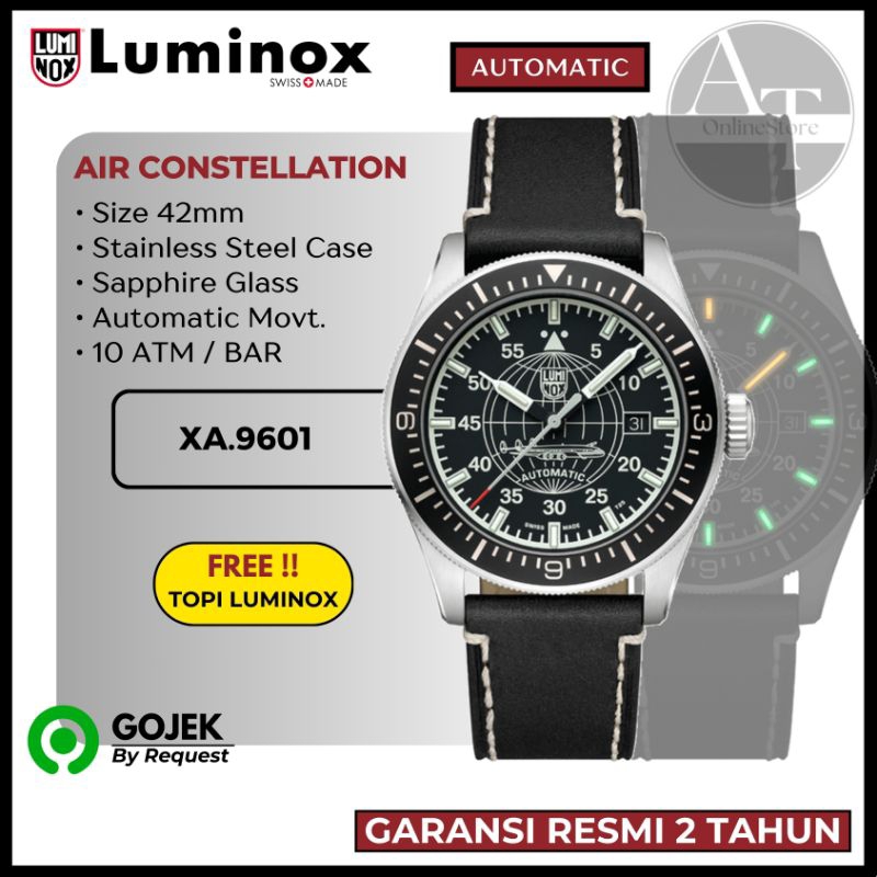 Jam Tangan Pria Luminox 9601 Air Automatic Constellation Pilot Watch ORIGINAL Resmi