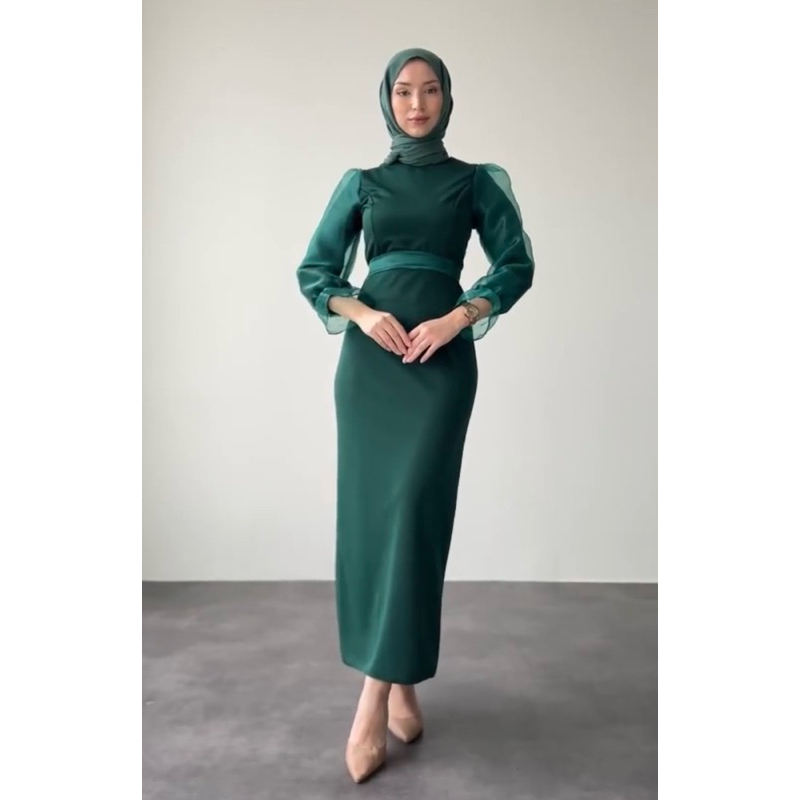 Chiobushop - Beaba Dress Hijab Lengan Organza