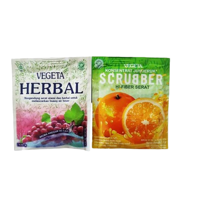 

VEGETA Herbal Scrubber Eceran 1 Sachet Melancarkan Buang Air Besar