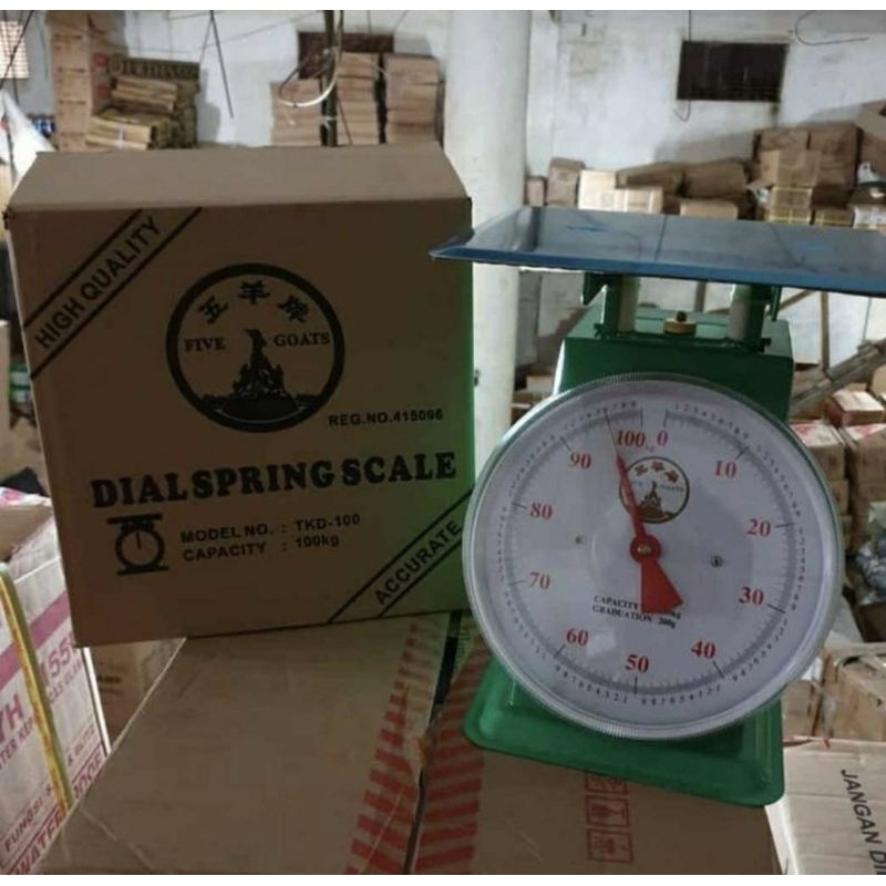 TIMBANGAN DUDUK TIPE VIETNAM 60KG DAN 100KG BESI HIJAU FIVE GOATS