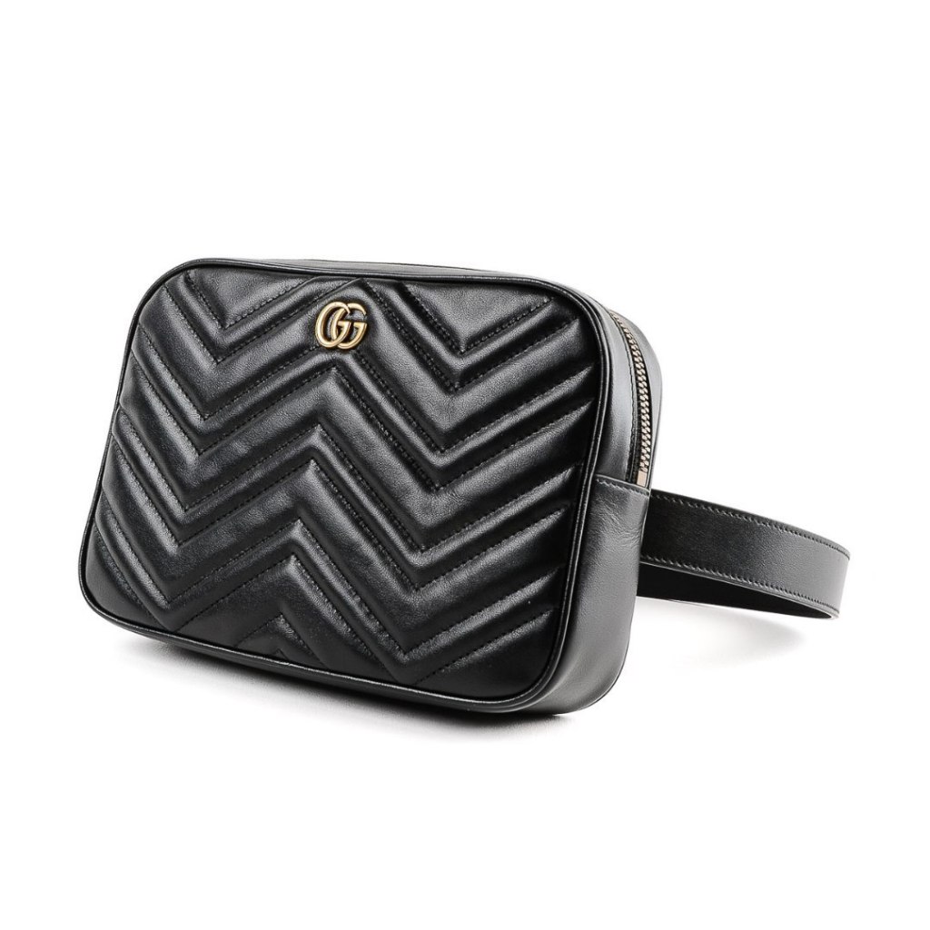 Guc GG Marmont Belt Bag Black Size 110 Original