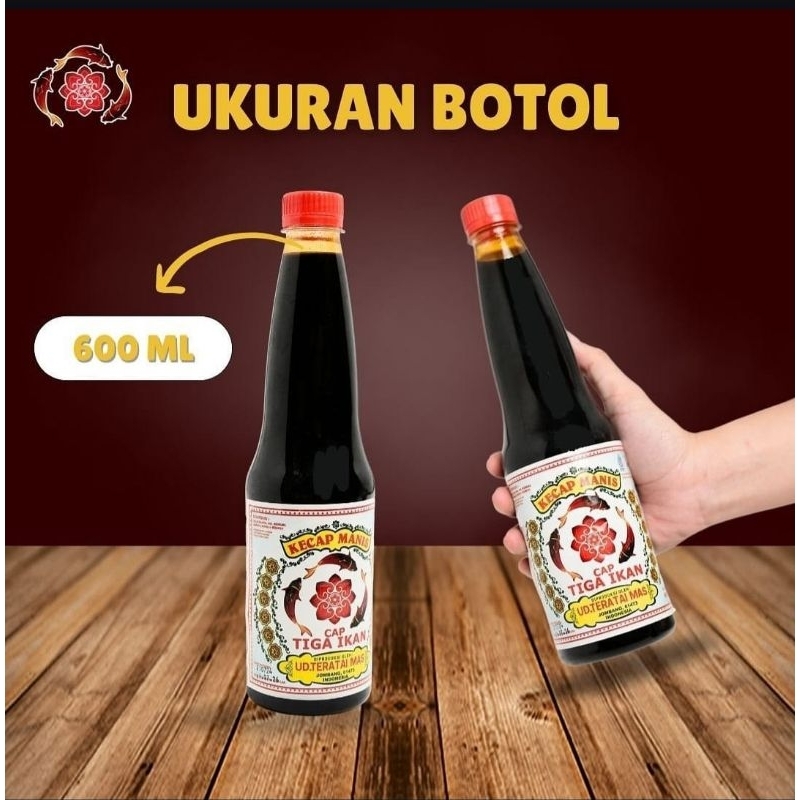 

Kecap Manis 3 Ikan (Kecap Jombang), Botol Plastik 600ml