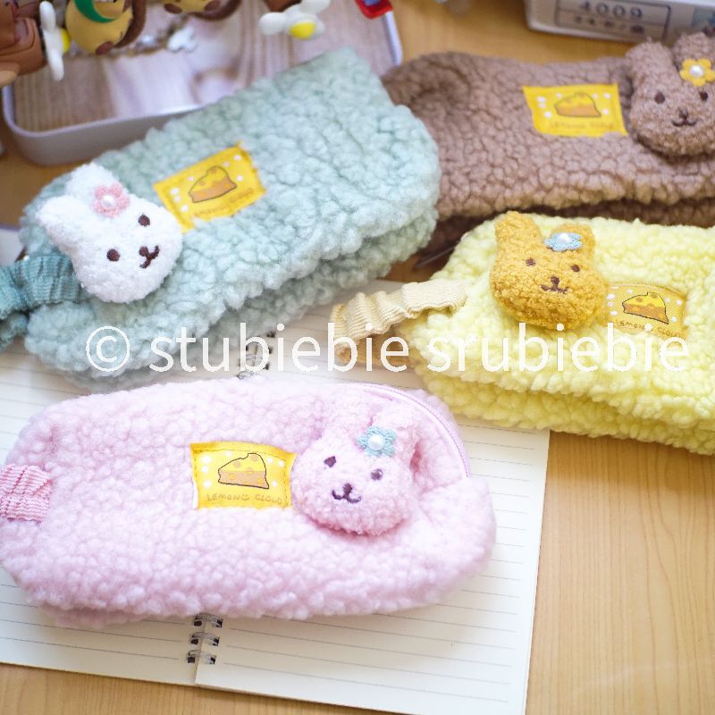 

KP20 KOTAK PENSIL RABBIT tepak Kain Resleting Premium Pencil Case Zipper Bunny