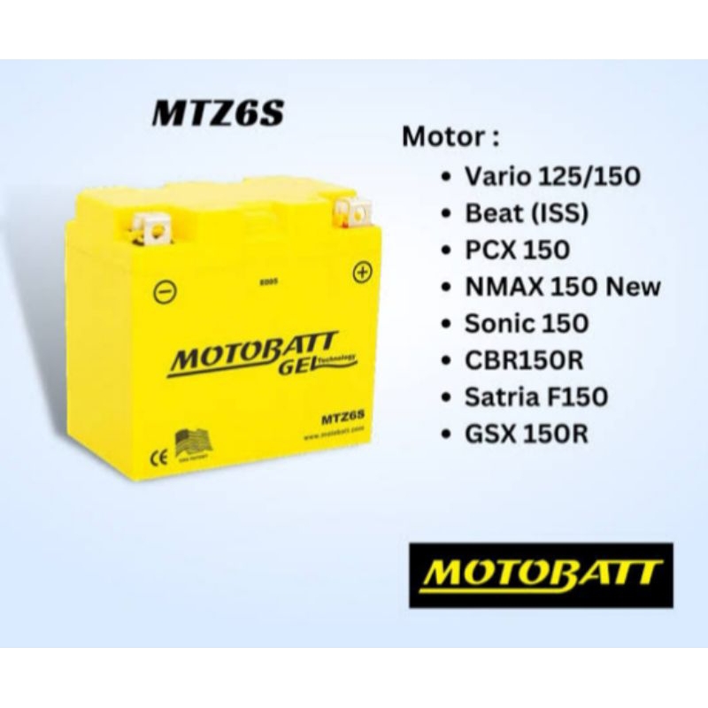 Baterai MOTOBATT MTZ6S ORIGINAL 100%