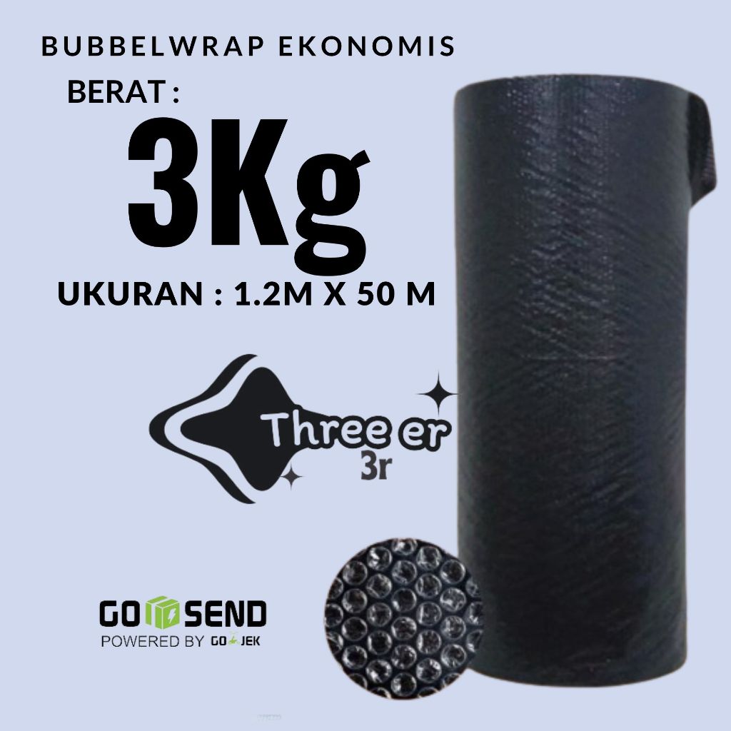 

Bubbelwrap Hitam/Bening Super Tebal Awet Termurah Surabaya Barat 3Kg Grade A