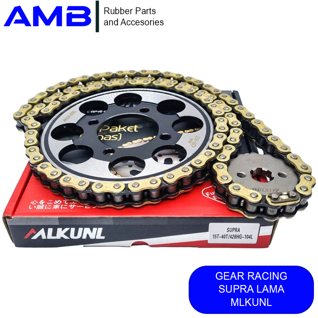 GEAR RACING GEARSET GEAR PAKET SUPRA LAMA SUPRA FIT LAMA MERK MLKUNL MODEL SSS RANTAI GOLD